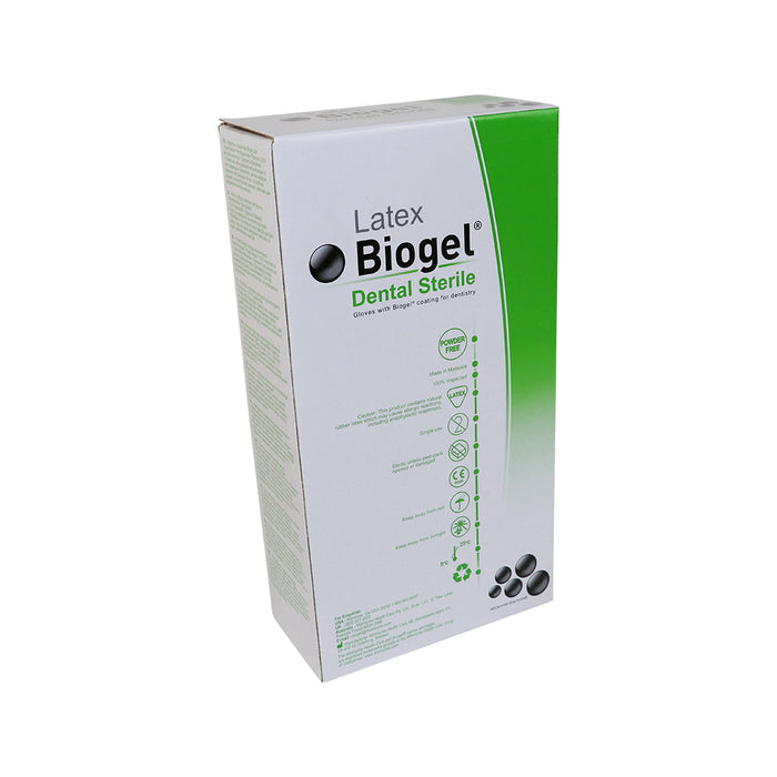 Biogel Dentale Latex Handschoenen Steriel, 10pr