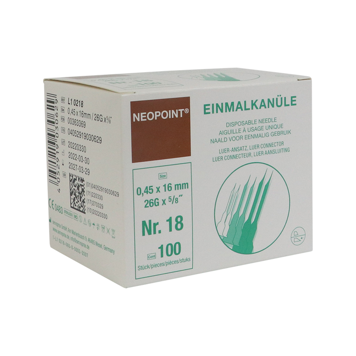 Neopoint Injectienaalden Bruin, 100st (L10218)