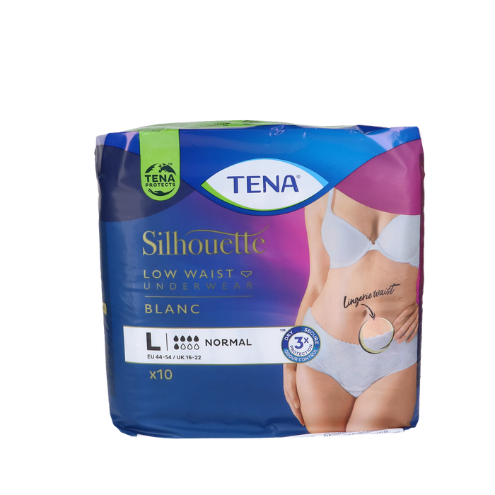 TENA Silhouette Norm wit - Lage Taille - Large, 10st (795610)