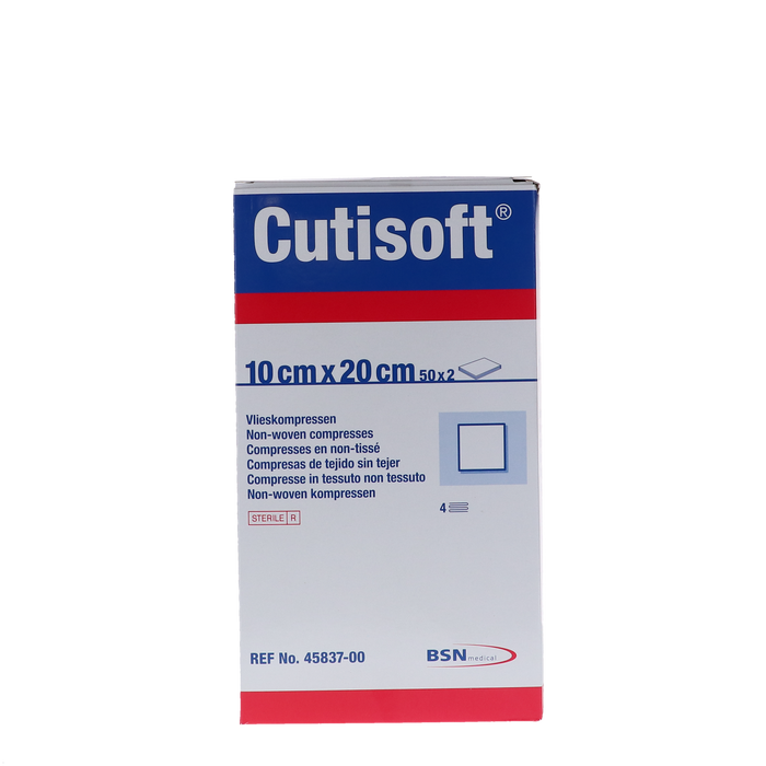Cutisoft non-woven kompres, steriel, 10x20cm, 50x2st (45837-00)