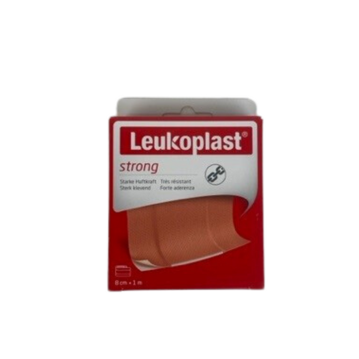 Leukoplast strong, wondpleister, 1mx8cm, 1st