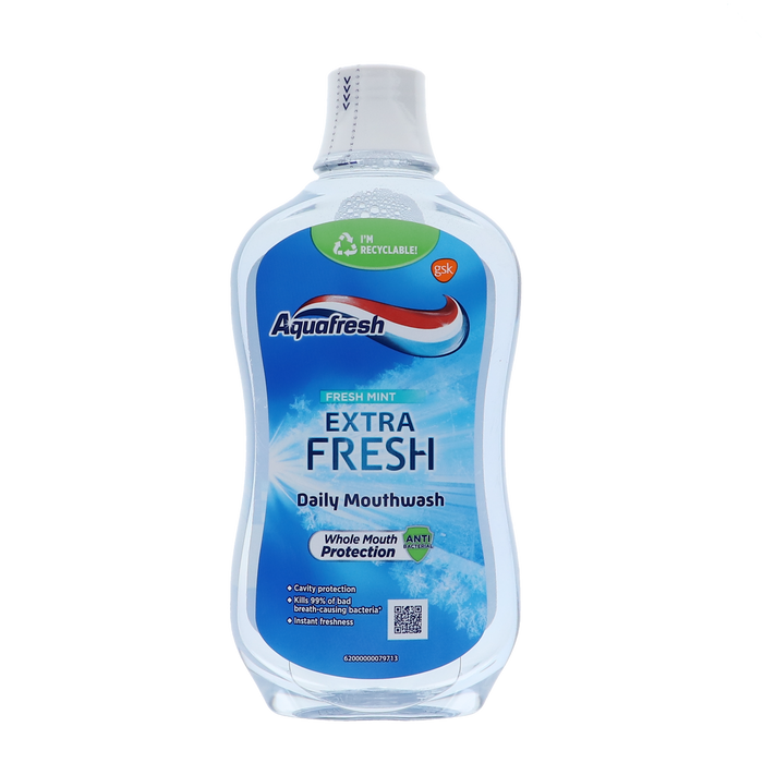 Aquafresh Mondwater 500ml Extra Fresh Mint Daily