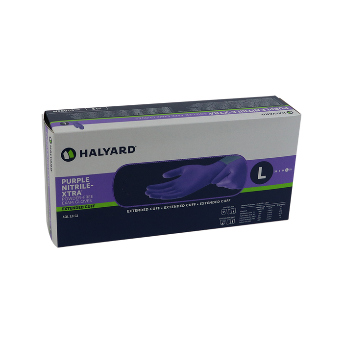 Halyard Purple Nitrile Xtra Handschoenen, 50pr